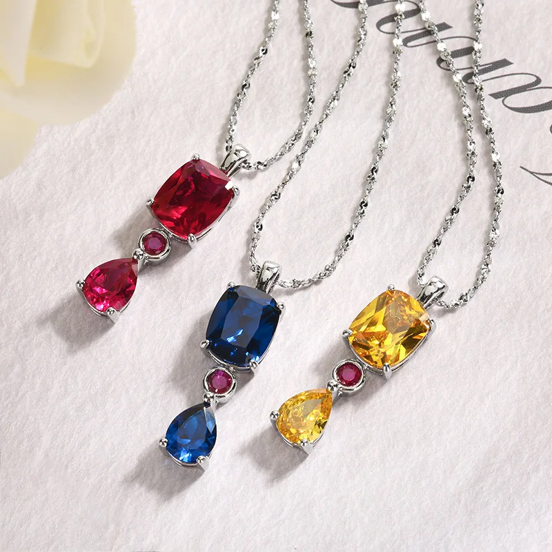 

2025 Hot Selling Fashion Versatile Two-color Gemstone Collarbone Chain, Niche Luxury Design Women's Necklace Jewelry Gift