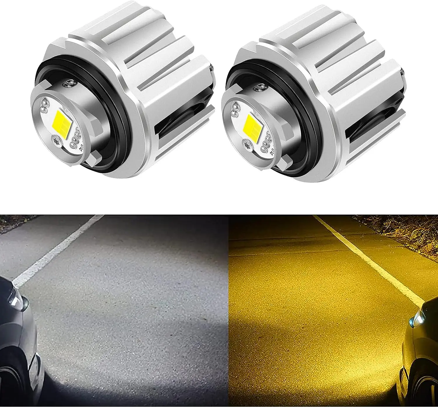 L1B LED Fog Light Replacement Bulb Lamp for Toyota Corolla Cross C-HR LED White 6000K Yellow 3000K with Cooling Fan