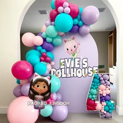 Gabbys Dollhouse Party Balloons Arch Kit  Cat Balloon Kids Birthday Party Decoration Baby Shower Kid Toy Gift