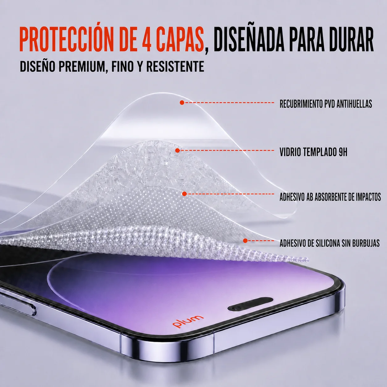Cristal Templado para iPhone 17 16 15 18 Pro, Protector de Pantalla para iPhone 14 13 Plus Pro Max, Película Protectora 