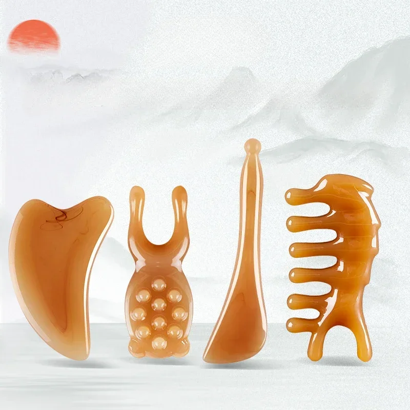 

Face Lifting Guasha Resin Scraping Massage Facial Scraper Tool Eye SPA Massage Plate Reduce Puffiness Nose Lifting Nose Massager