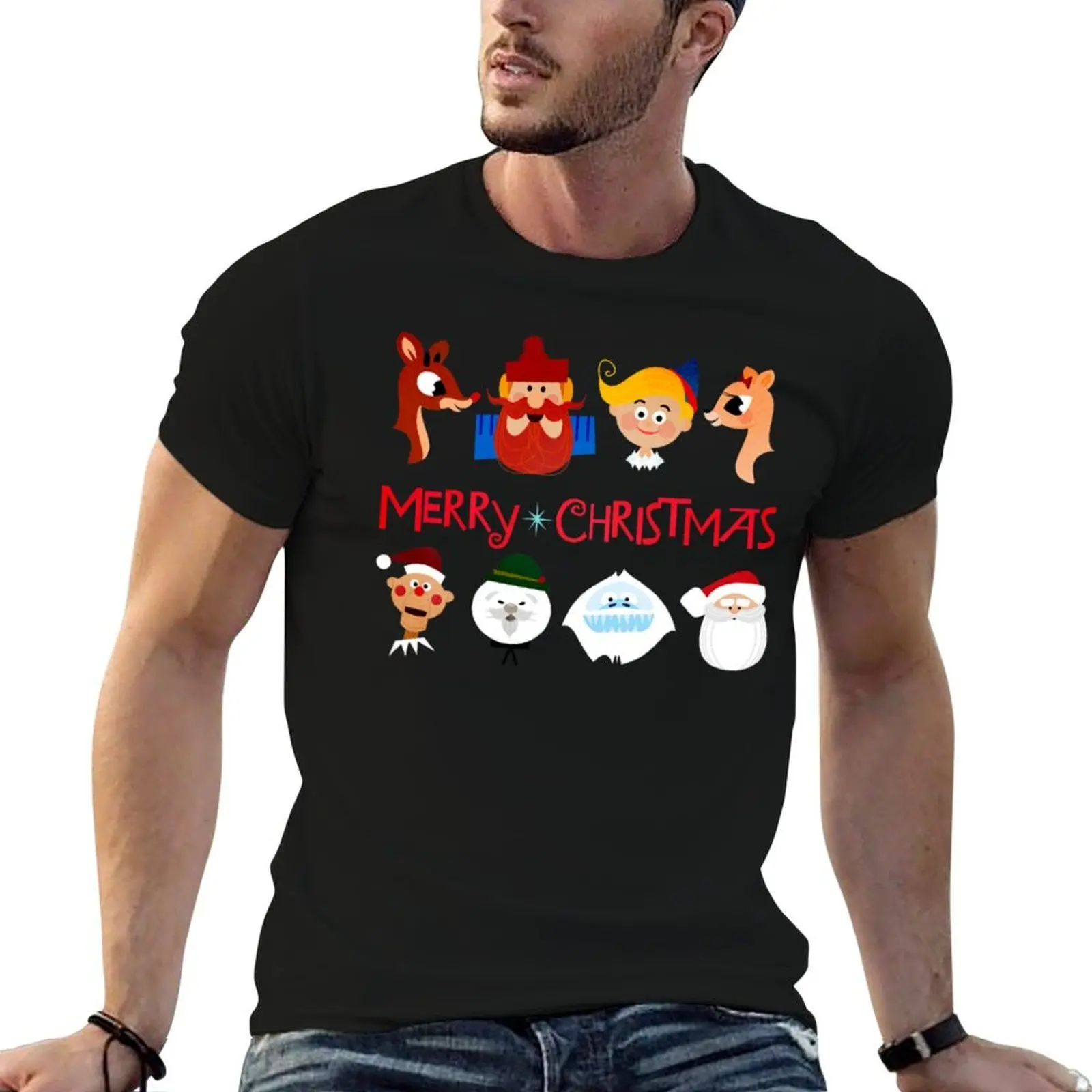 Rudolph The Red Nosed Reindeer T-Shirt cute clothes anime tshirt vintage t shirt men
