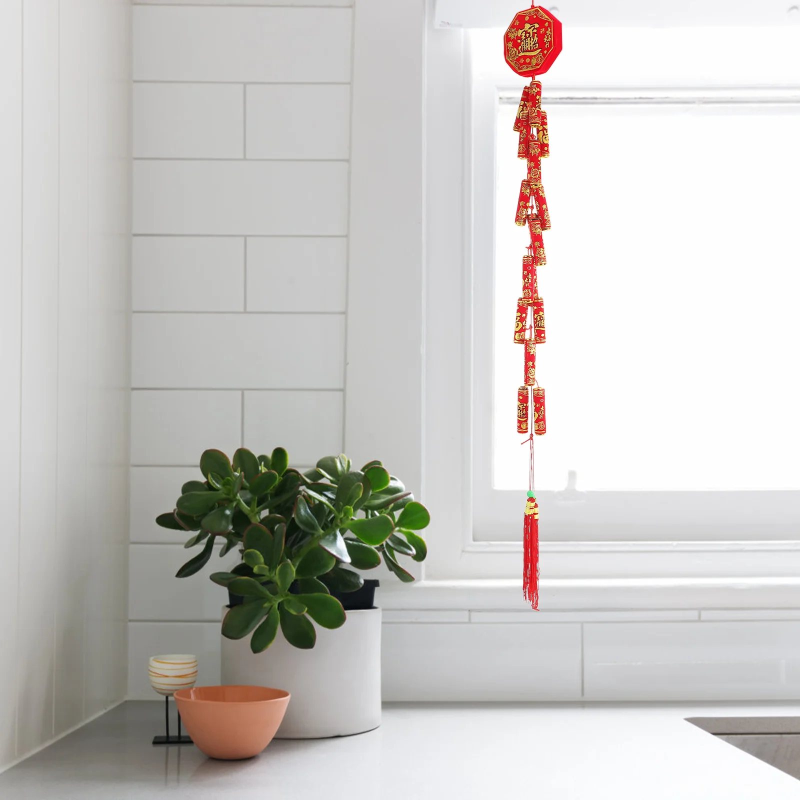 

Artificial Pendant String Traditional Chinese Style Simulation for Door Wall Window Garden Festive Atmosphere