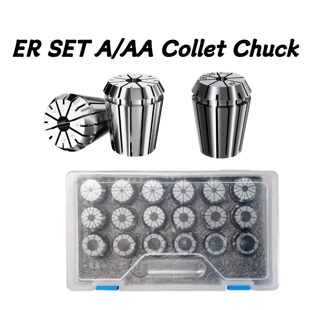 ER Collet Set ER11 ER16 ER20 ER25 ER32 ER40 High Precision 0.005mm 0.008mm Tools Holder Clamping A ER Spring Collect Chuck ER