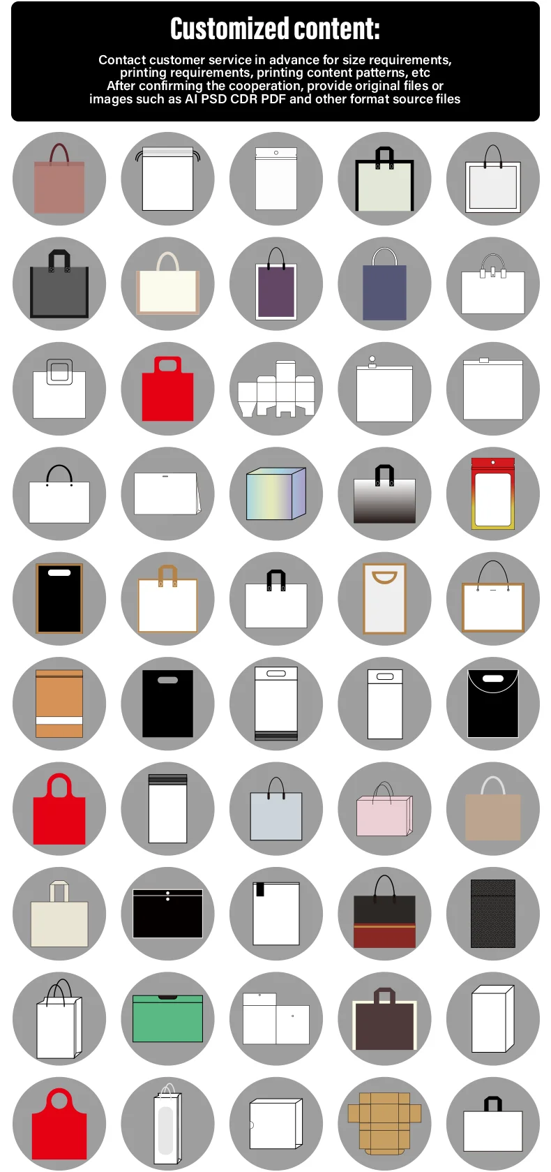 50 Stück Plastik-Einkaufstaschen für Bekleidungsgeschäfte, Verstärkte Geschenktüten, Verpackungstaschen, Unterstützung für individuelles Logo – Detail 9