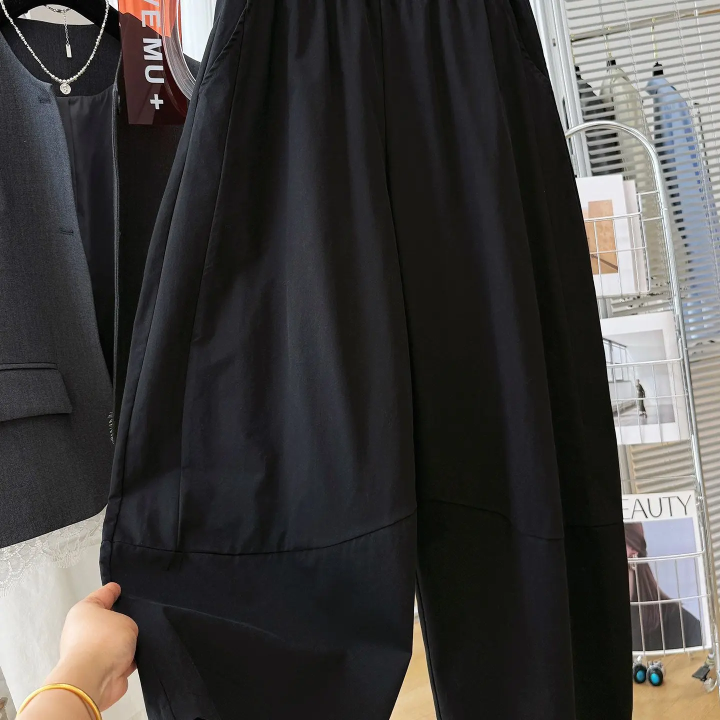 

Summer Large Size Elastic Waist Loose Wide Leg Casual Pants Men's Loose Fit Long Trousers Retro Hong Kong Style Comfortable B...