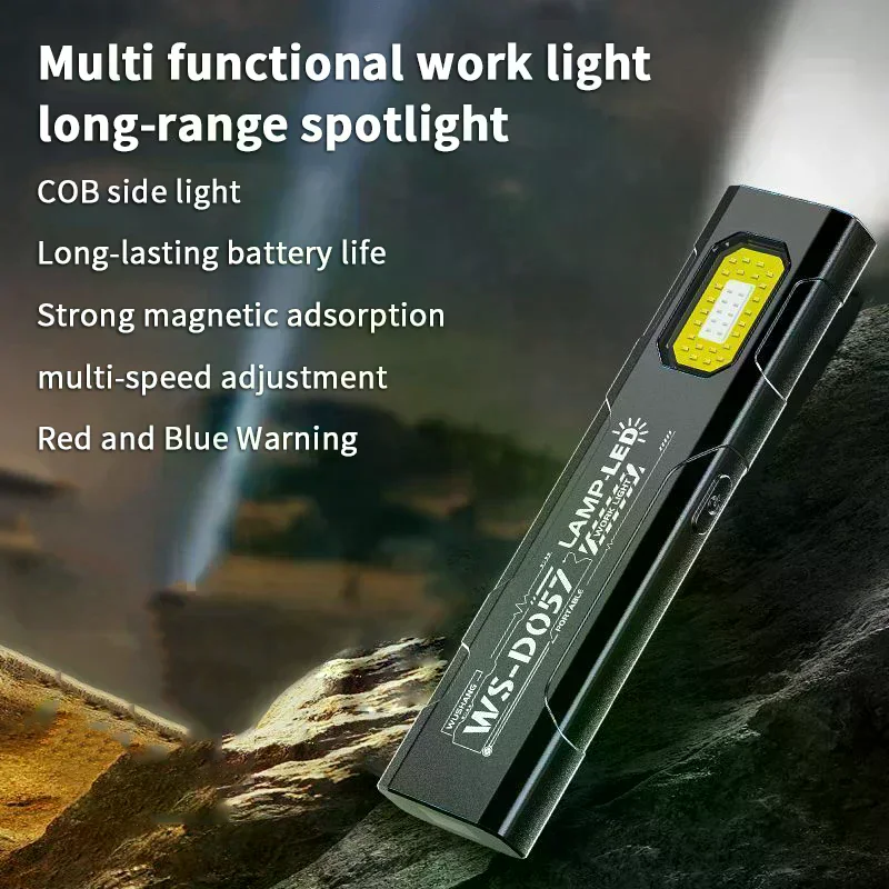 Compact Multi-Mode Pocket LED Flashlight, USB-C Rechargeable, 800mAh, Long-Range Pocket Flashlight, For Camping Travel Emergency