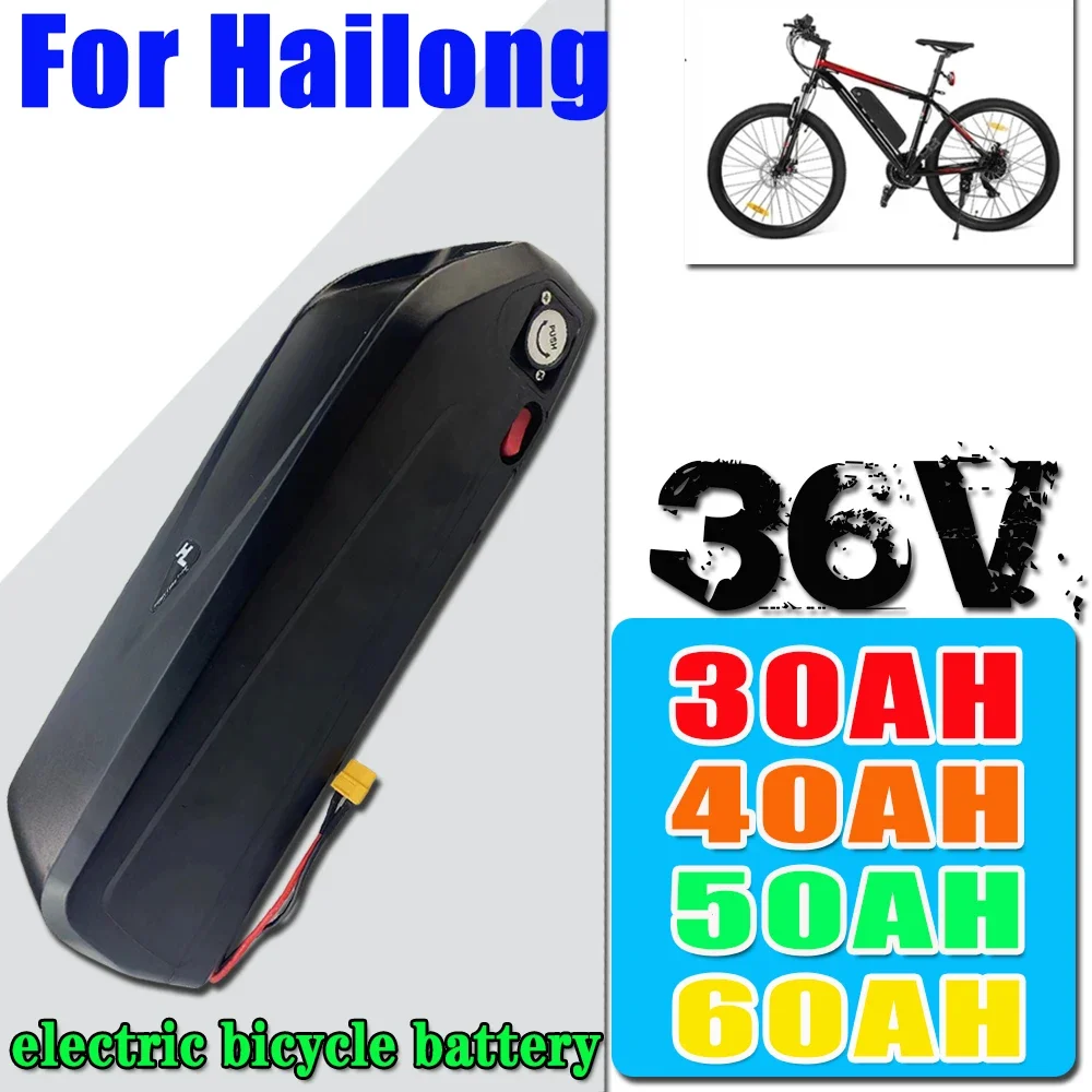 

36V For Hailong bike Battery with BMS 40000/50000/60000mAh Powerful 18650 Lithium Battery Pack