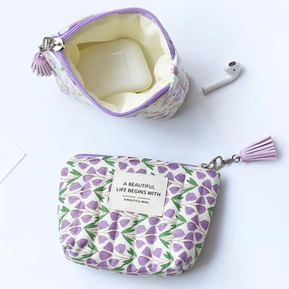 Fashion Kawaii Sanitary Napkin Storage Bag Large Capacity Sweet Square Bag Cute Portable Makeup Bag