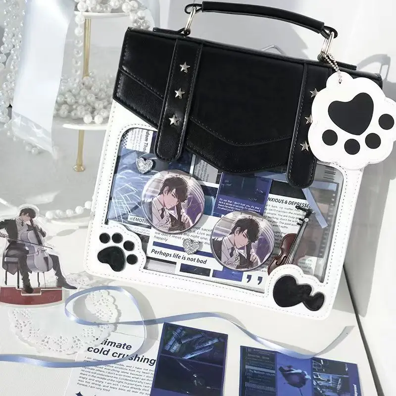 2025 Transparent Ita Bags Daily Lolita All-match Y2k  Mujer Square School Bag Jk Sweet Kawaii Backpack Crossbady Bolsos