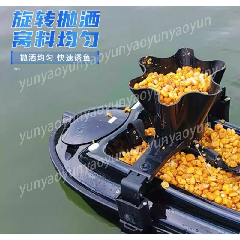 Universal Bait Dispenser for Fishing Boat, Adjustable Feed System for Carp Fishing, Remote Control Bait Launcher Accessory