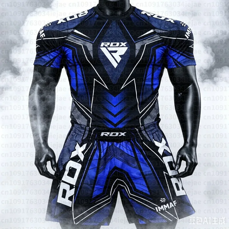 Image of 2026 Trendige Fitness Atmungsaktive Sportbekleidung Boxset für Männer Frauen Kinder Sommer Schnelltrocknende Kampftraining Kurzarm-Shorts