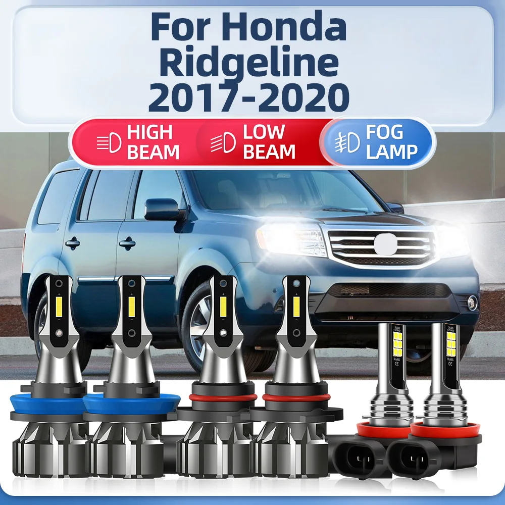 

Canbus Car LED Headlight 60000LM Auto Headlamps 6000K White Fog Lights 12V Plug And Play For Honda Ridgeline 2017 2018 2019 2020