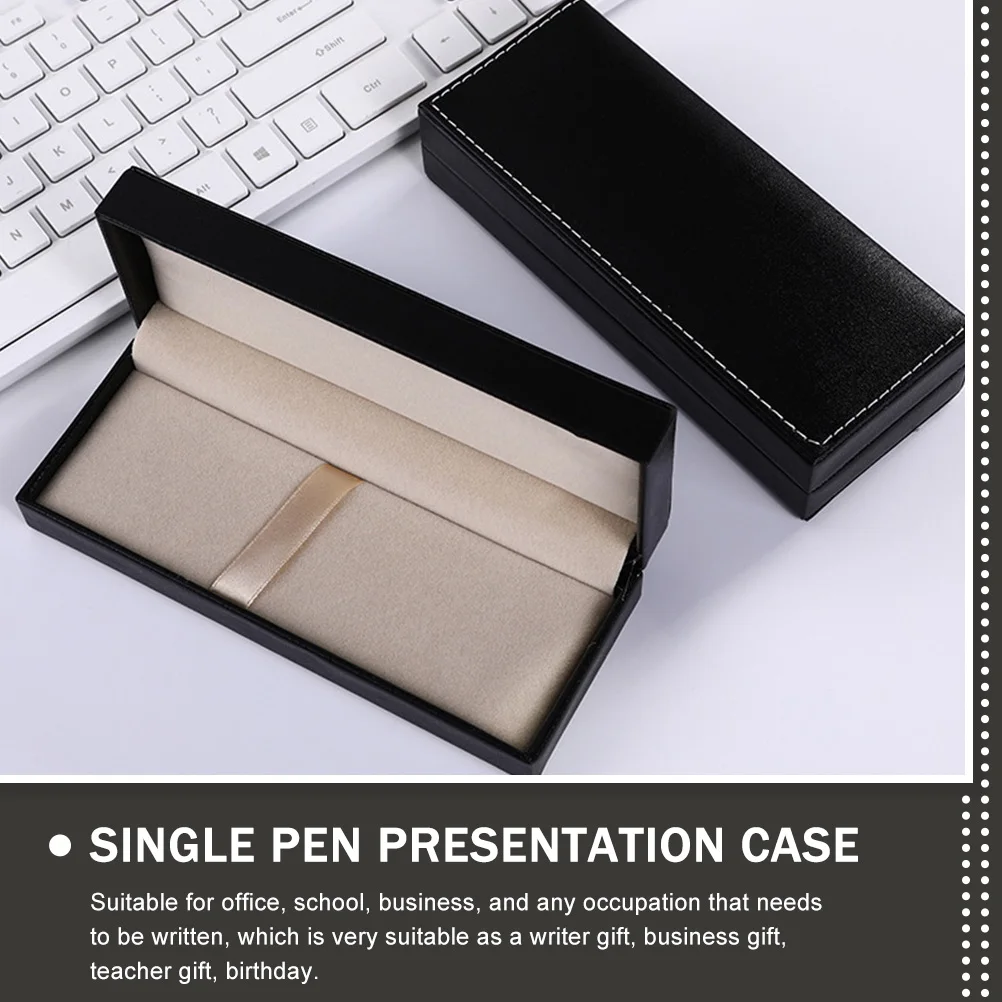 Hard PU Premium Fountain Pen Case Organizer Gift Box Birthday Anniversary Celebration Single Display Storage Holder Pen Case - Image 2