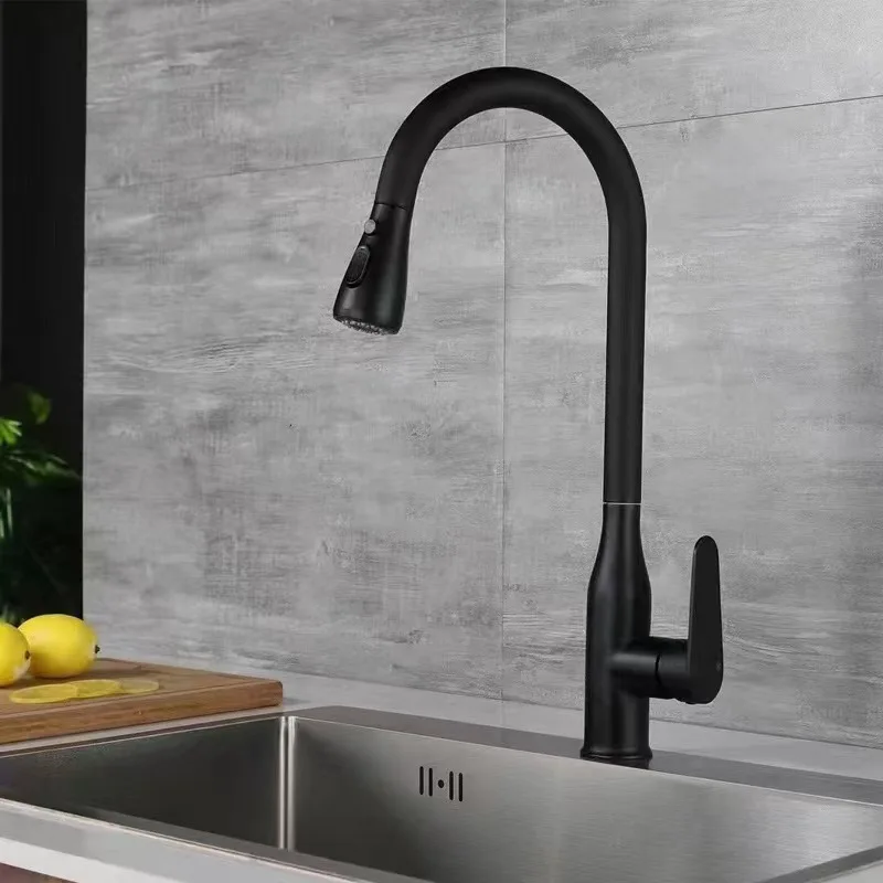 JEGUER Stainless Steel Kitchen Faucet with Pull-Down Sprayer, Hot/Cold Water Mixer, Anti-Rust & Easy Install