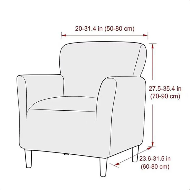 Elastic Single Sofa Cover Tub Chair Cover Nordic Home Decor Room All Inclusive Armchair Slipcover Club Bar Hotel Sofa Covers