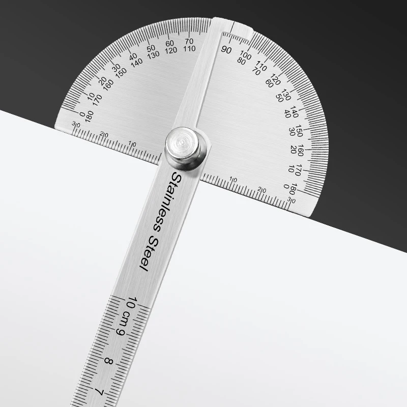 180 Degree Protractor Metal Ruler Angle Meter Stainless Steel Angle Ruler Angle Gauge Angle Finder Goniometer Angle Conveyor