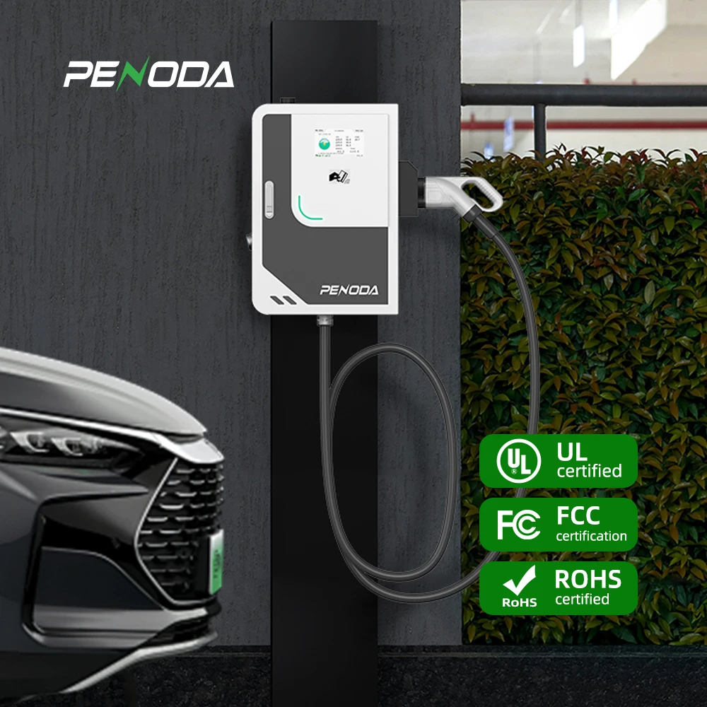 PENODA 30-40Kw Fast Charging Wall-Mounted DC EV Charger CCS2 32A New Commercial Hotel Station With OCPP1.6 RFID/App Start