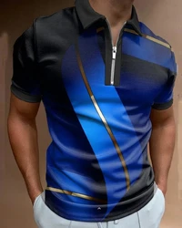 Men's Striped Polo Shirt Summer Designer Golf Tennis Fashion Casual Streetwear Letter K 3D Printed Tshirts