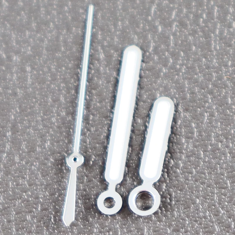 Silver Watch Pointer C3 Green luminous Pointer Accessory For Stainless Steel Luxury Watch Nh34 Nh35 Nh36 38 Movement Accessories