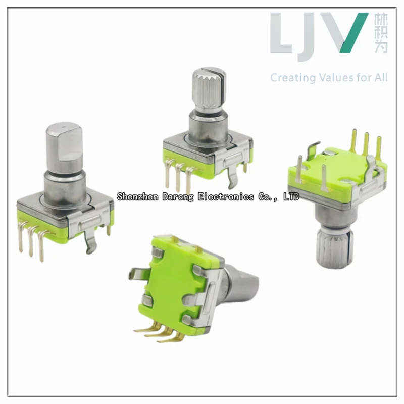 Original LJV EC11 audio navigation volume potentiometer, frequency converter speed control switch, handle length 12.5MM