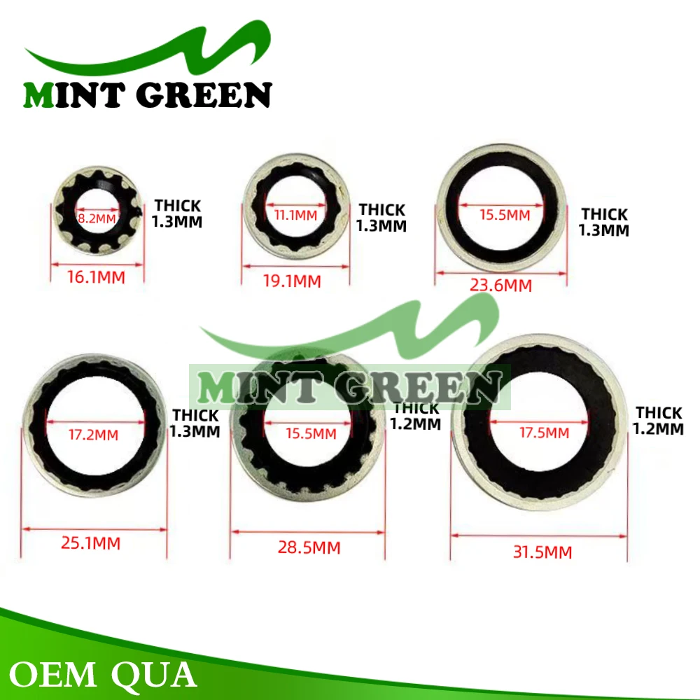 

Комплект уплотнительных колец системы кондиционирования воздуха для прокладок расширительного клапана компрессора, уплотнительная прокладка головки трубы, набор из 30 предметов