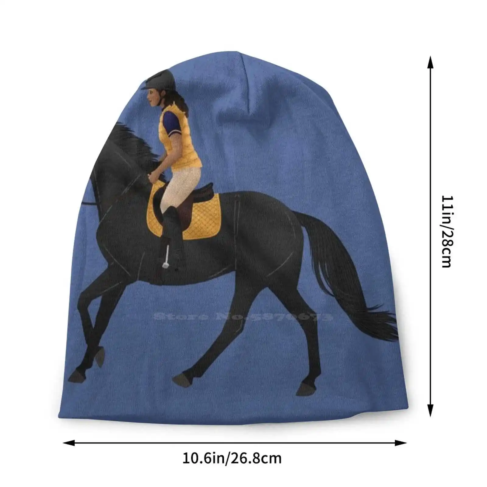 Zoe And Raven From Free Rein-Equine Rampaige Knitted Hat Warm Beanie Outdoor Caps Free Rein Zoe Canter Gallop Horses Black