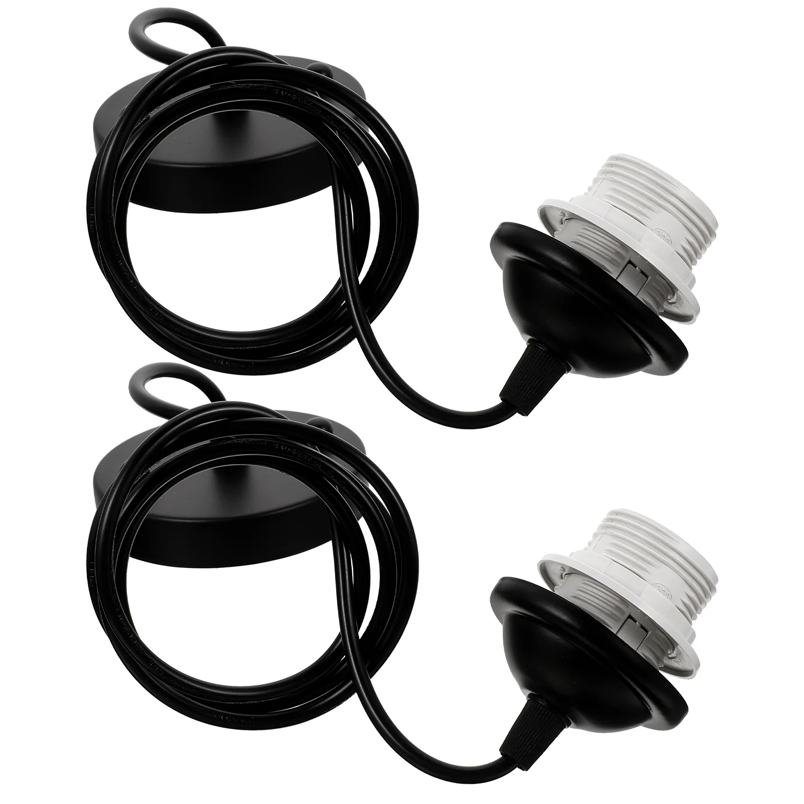 

E27 Hanging Cable Lamp Holder Vintage Pendant Light Ceiling Socket Fit Bulbs Metal Base ABS Oxidation Resistant Energy Efficient