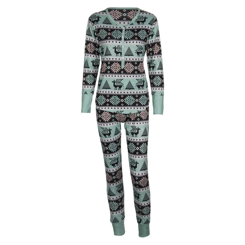 Women Xmas Lounge Sets Festive Print Pajama Tops and Cozy Elastic Waist Pants for Christmas Home Wear