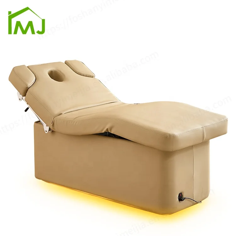 

2 Motors Electric Beauty Beds Cosmetic Massage Table Facial Spa Curved Lash Bed