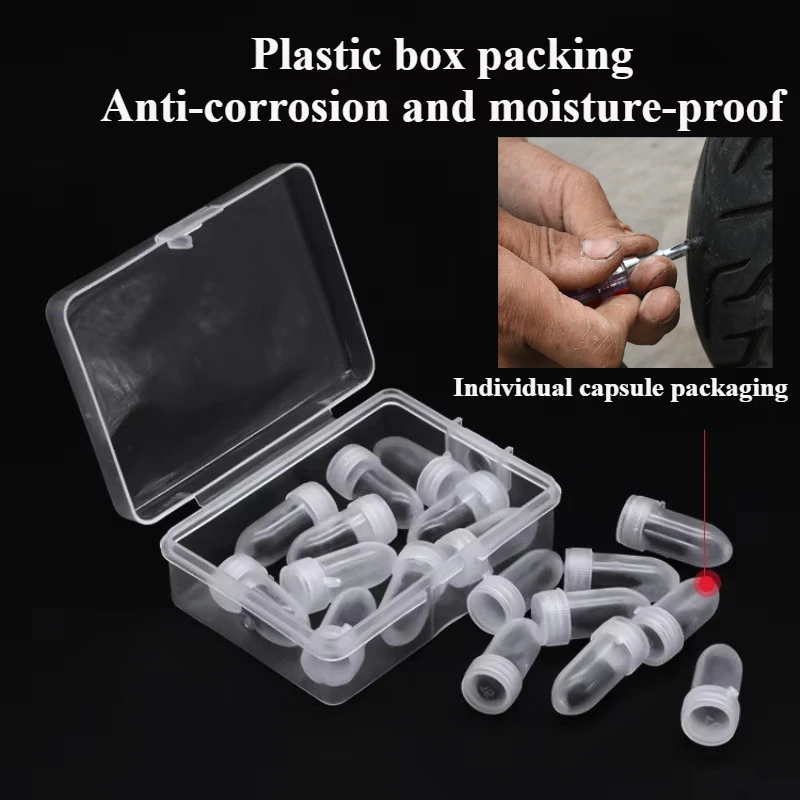 10PCS Motorcycle Tubeless Tire Repair Rubber Nails, Quick Non-Destructive Self Repair Tool, No Need To Remove Tire