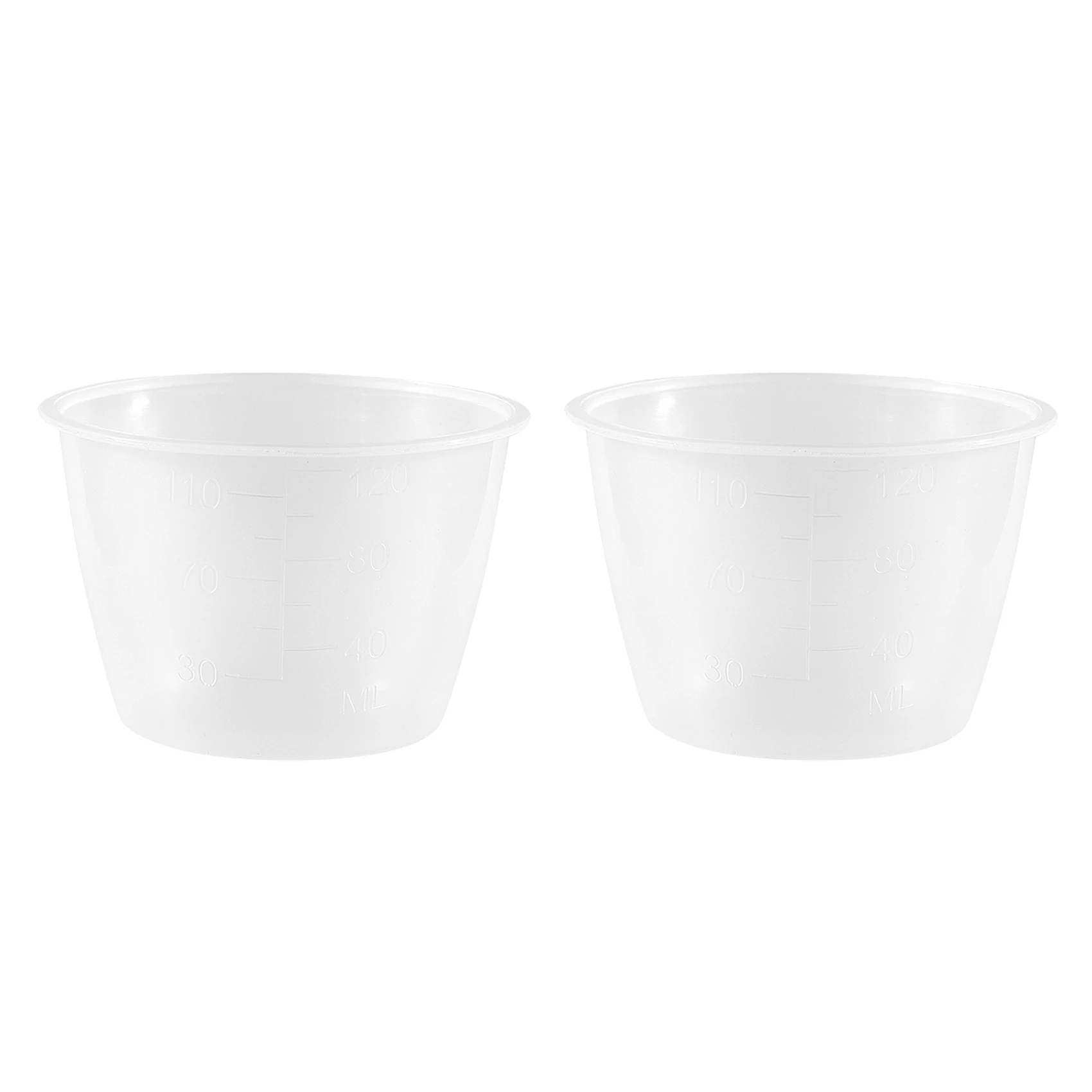 Plastic 120ml Electric Cooker Rice Measuring Cup 2pcs Clear White LPY