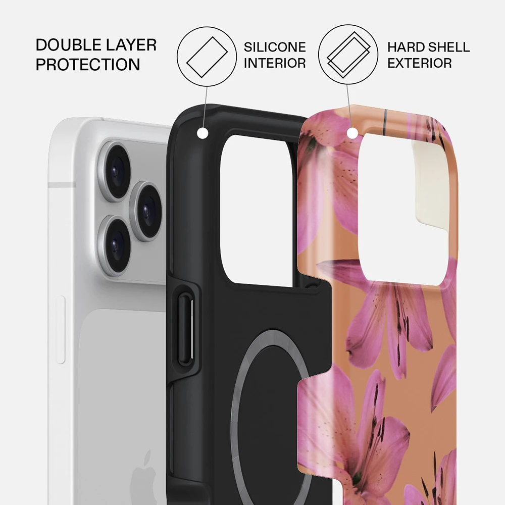 daffodil Lily Double-layer Phone Case for iPhone 17 Promax 16 Plus 15 Pro 14 Max 13 12 Mini 11 Phone Full Edge Cover