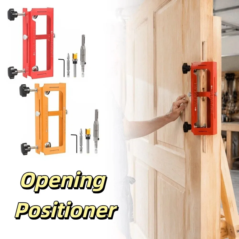 Combination Hinge Drilling Fixture Stable All-in-One Door Hinge Routing Jig DIY Adjustable Door Hinge Mortising Jig