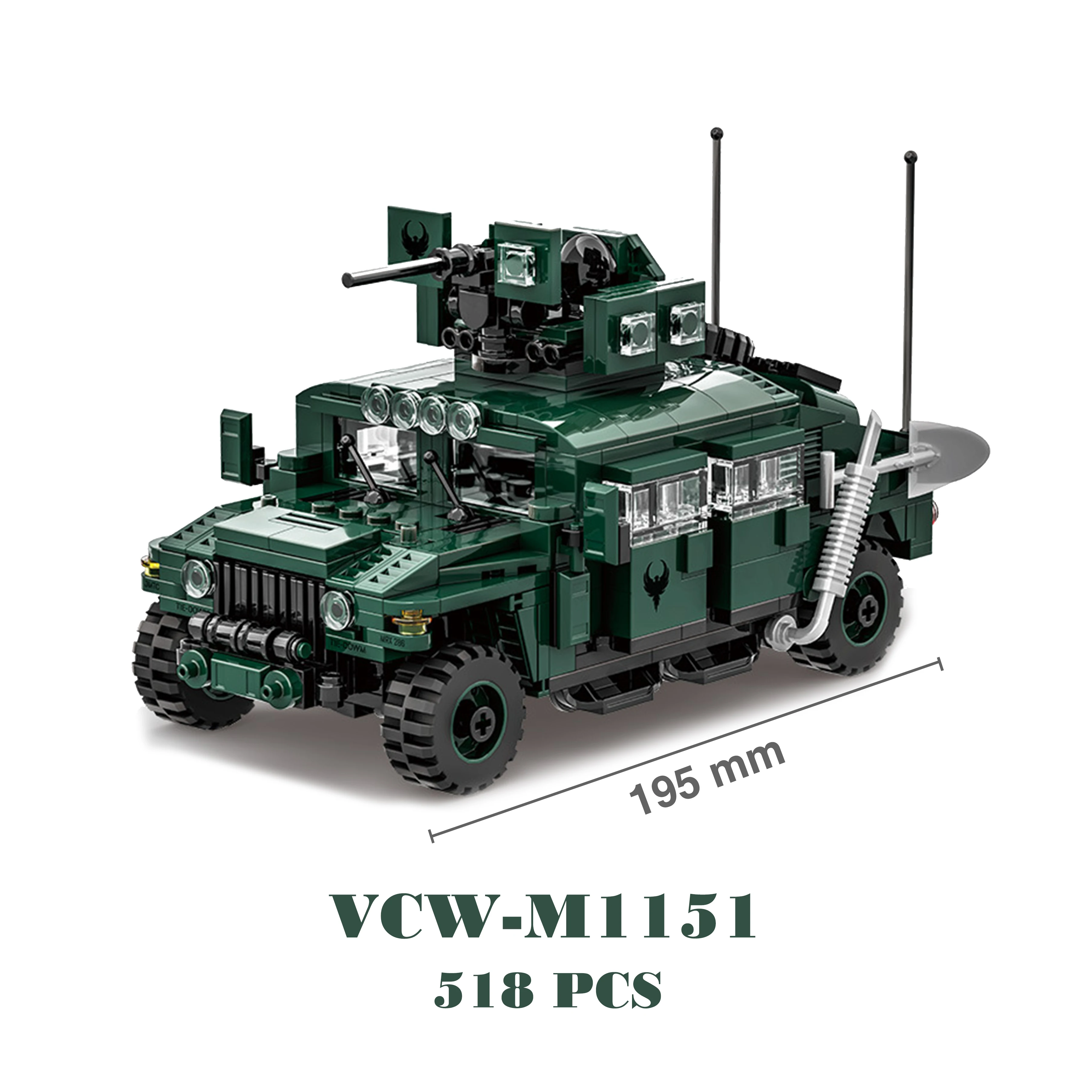 Militaire gepantserde Hummer Stryker tankwagen VS Rusland leger moderne oorlog soldaat wapens model bouwstenen steen kinderen kinderspeelgoed