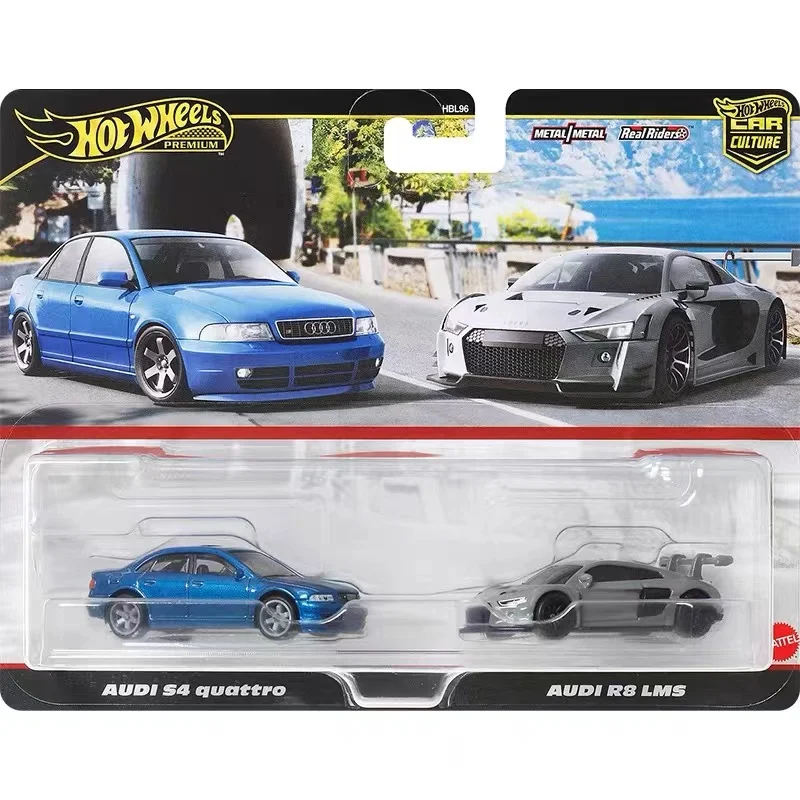 Hot Wheels Hot Wheels รถคู่ชุด Porsche Nissan Audi Rx7 เหล็กด้านล่างยางยางรถวัฒนธรรม Hbl96