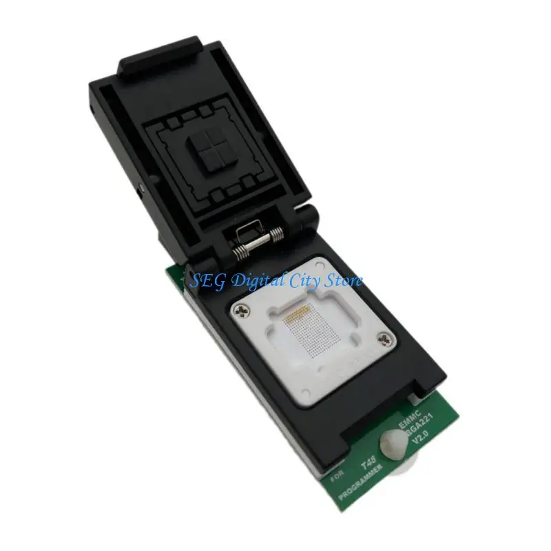 U75B EMMC BGA221 Adapter IC Ổ Cắm Lập Trình Viên V2.0 2 Đầu Đầu Đo Giá Đỡ BGA221 Lập Trình Adapter Cho T48 Lập Trình Viên