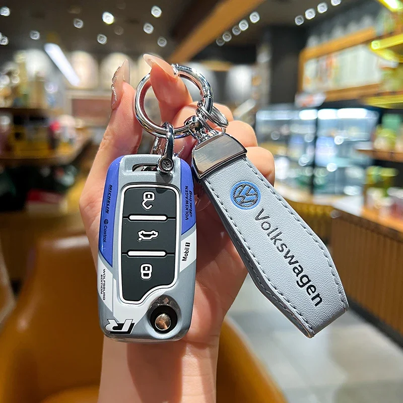 新型2026年式カップホルダーabsスタイル車用フリップキーケースカバーシェルリモートホルダー-フォルクスワーゲン-ポロ-ティグアン-パサート-b5-b6-b7-ゴルフ4用