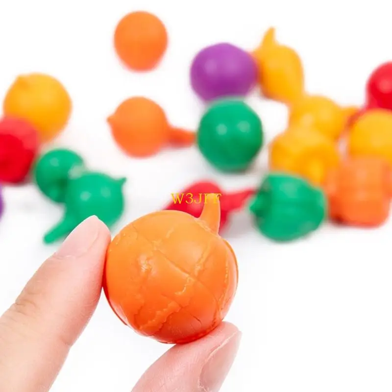 W3JF Fruit Vegetable Recognition Matching Jouet pour enfants Pratique coordination des yeux à main Compte Counting Tup Toy