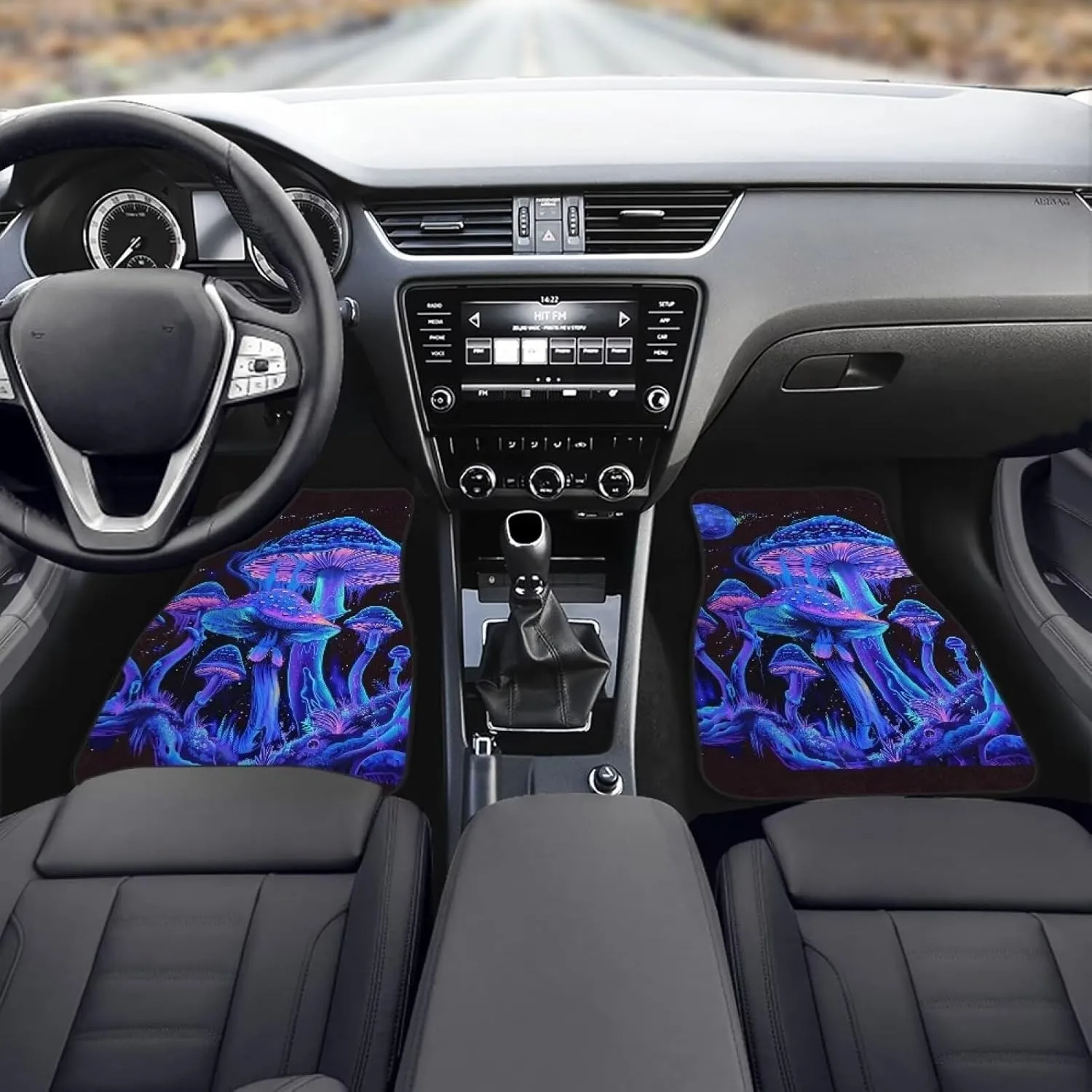 Mushroom Car Floor Mats Suitable SUVs And Trucks Heavy Duty Protective Mats With Non-Slip Backing Auto Interior Carpet Mats 4pcs