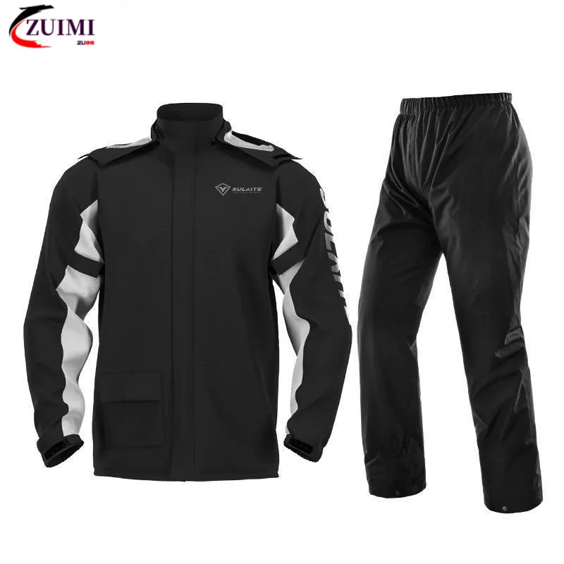 Motorcycle Waterproof Clothing And Rainy Days Reflective Raincoat Set Motorcyclis Breathable Comfortable Ultra-thin Raincoat