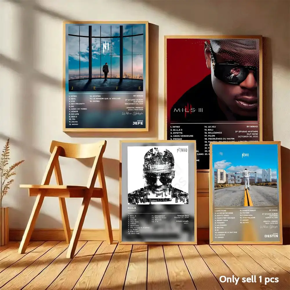 N-Ninho Destin Poster Home Living Bed Room Bar Hallway Sticky Wall Art Printing Aesthetic Decor