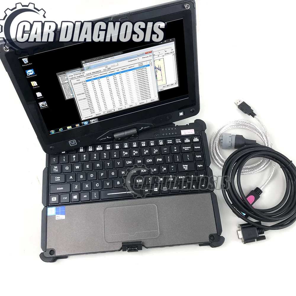 

Getac v110 laptop for Thermo King forklift excavato diagnostic Tool CAN USB Interface Wintrac Thermo King Service diagnostic kit