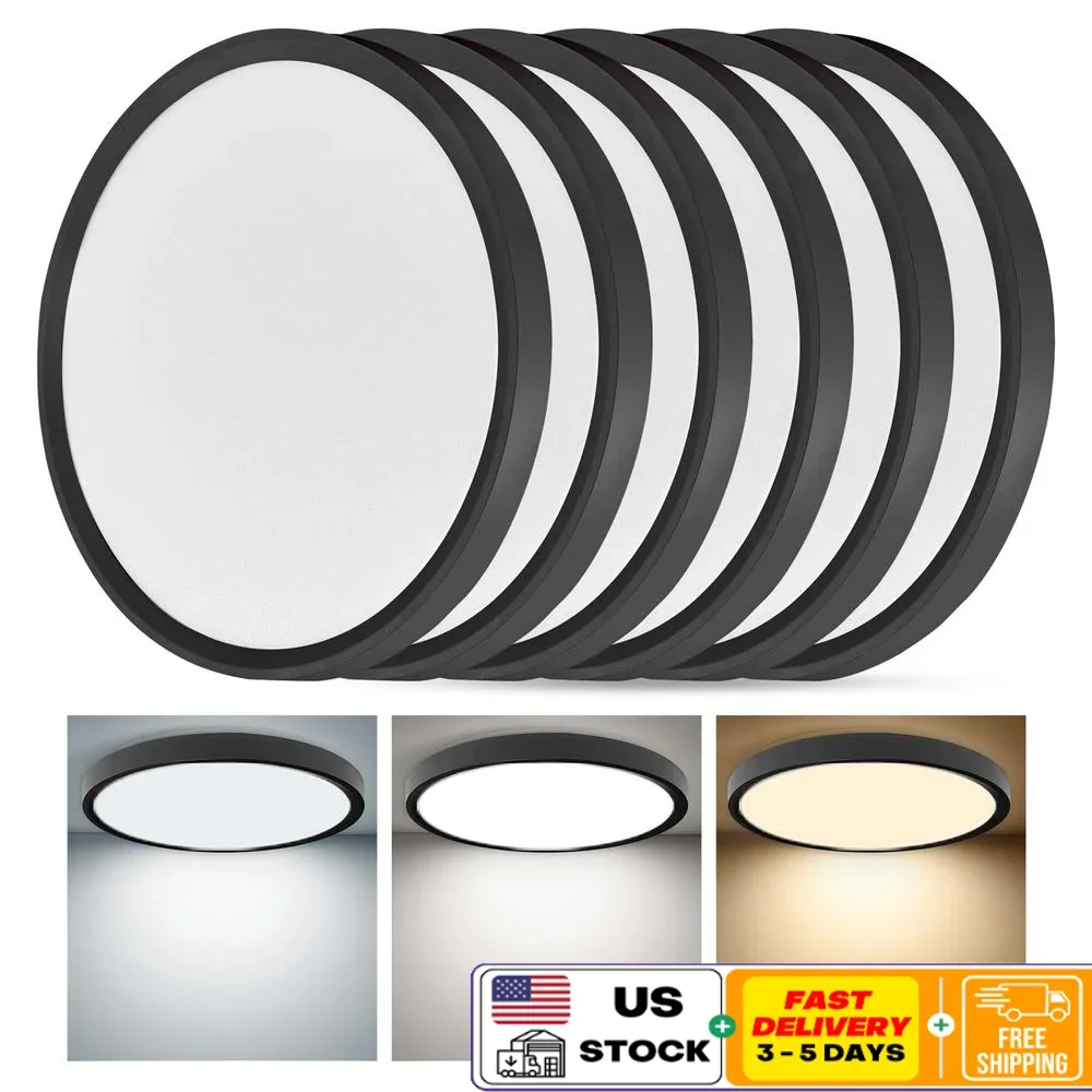 

12 Inch LED Flush Mount Ceiling Light 24W 2520LM CCT Selectable Kitchen Bathroom Ultra Slim Energy Efficient IP42 Waterproof Low