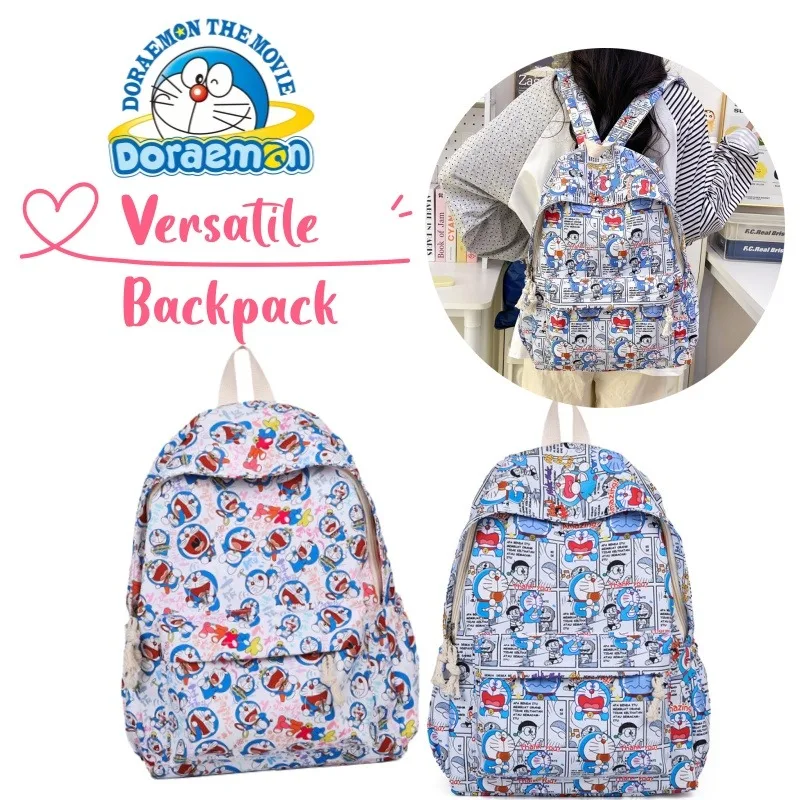 

New Doraemon Anime Cartoon Cute Large Capacity Boys' and Girls' Travel Storage Backpack Student High-value Lightweight Backpack