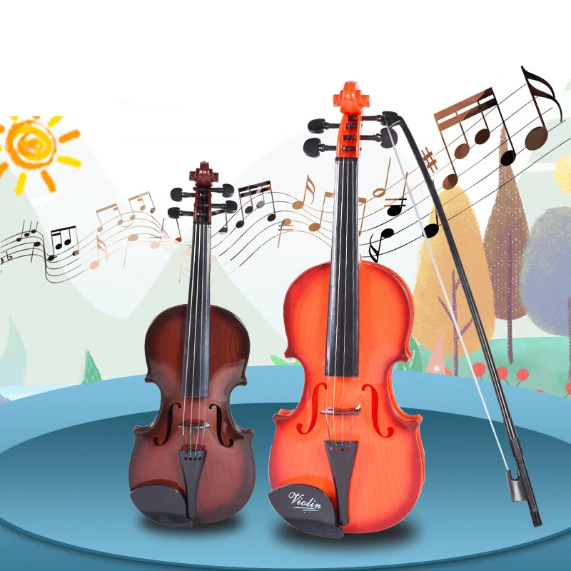 

Adjustable String Bow Acoustic Violin Practice Demo Instrument Children Gift Musical Beginner Develop Kid Talent Simulation Toy