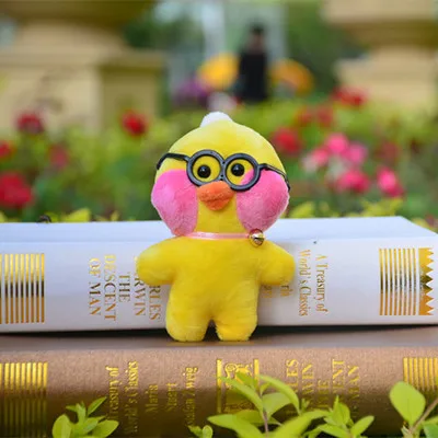 12cm coreano hialurônico patos ácido boneca pato pingente de pelúcia animais de pelúcia brinquedos macios lalafanfan pato chaveiro presentes de aniversário crianças