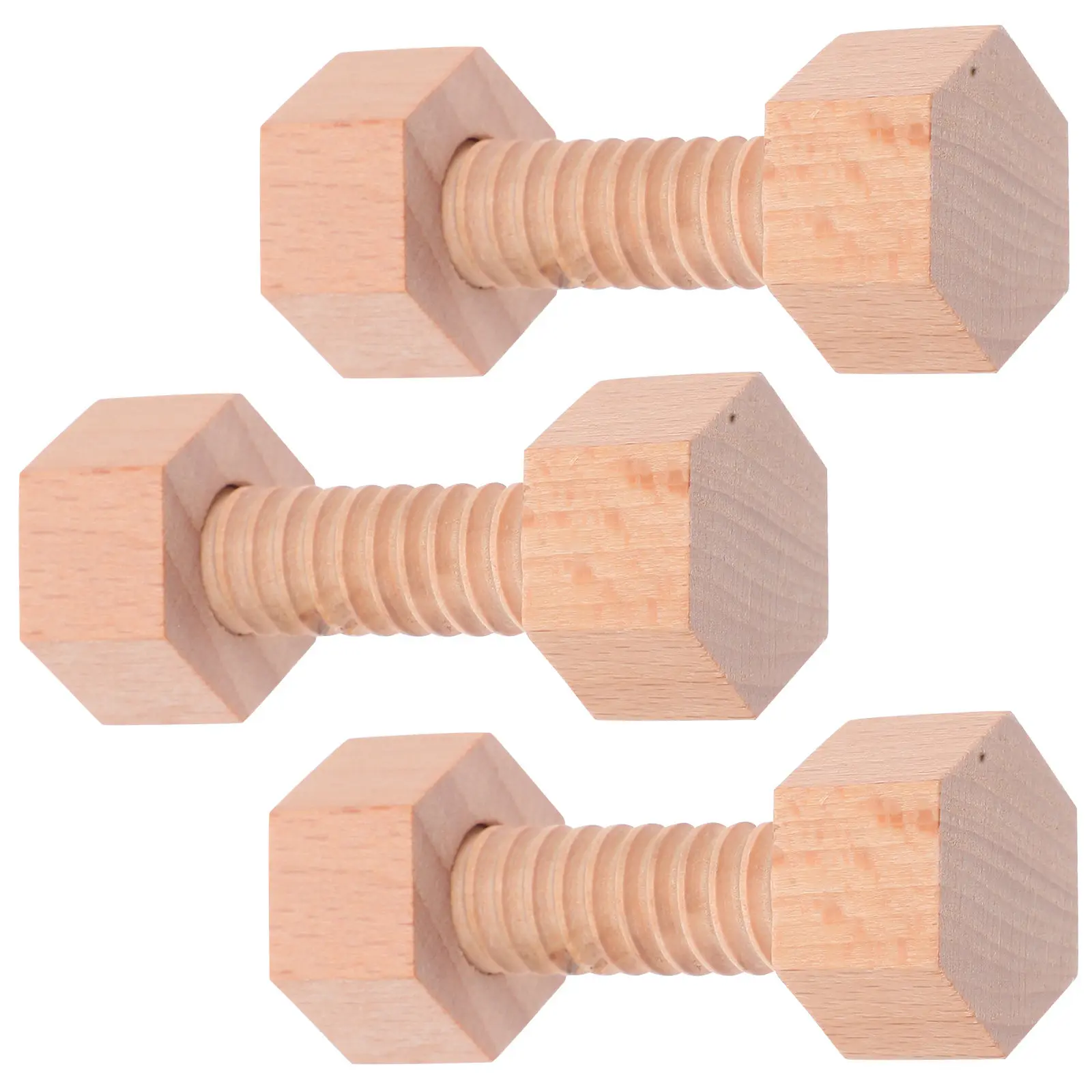 1 set 1 Set Wooden Screw Nut For Toddlers Hand Eye Coordination Family Play Construction Kids Motor Skills