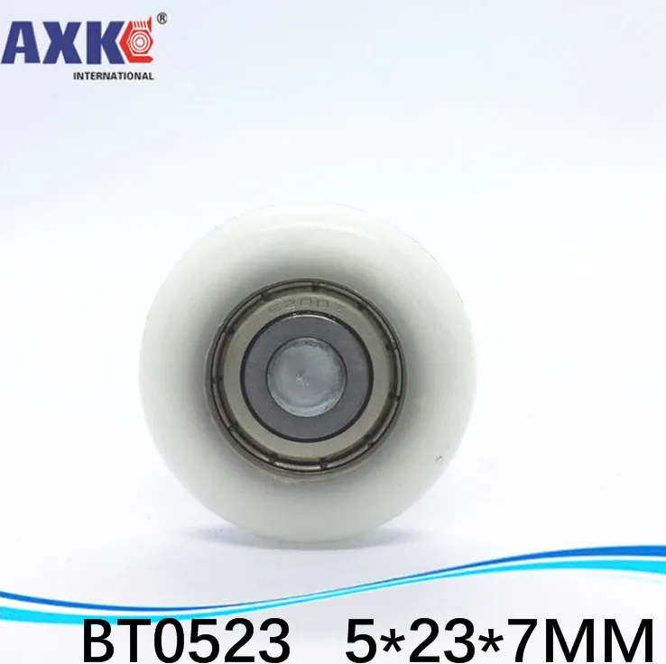 

High Quality Door Pulley Bearing Plastic-covered Mute Bearing 0523T 5*23*6 Mm Inch Bearing AXK Steel Deep Groove Ra 0.8 Nanjing