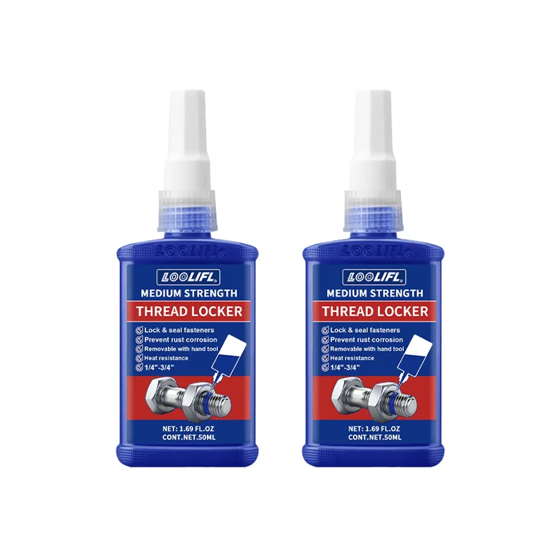 , 243 gemiddelde sterkte 10 ml-50 ml schroefdraadborgmiddel, industriële lijm, verwijderbaar, anti-losmaken, antislip, waterdicht, roestbestendig, oliebestendig, afdichting schroefdraadborgmiddel,